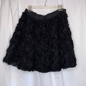 Free people black rosette skirt size large